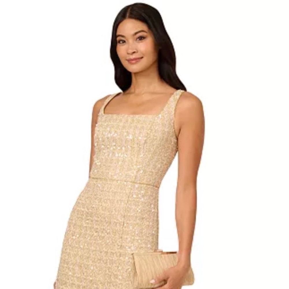 Adrianna Papell Women's Sequined Boucle Gown